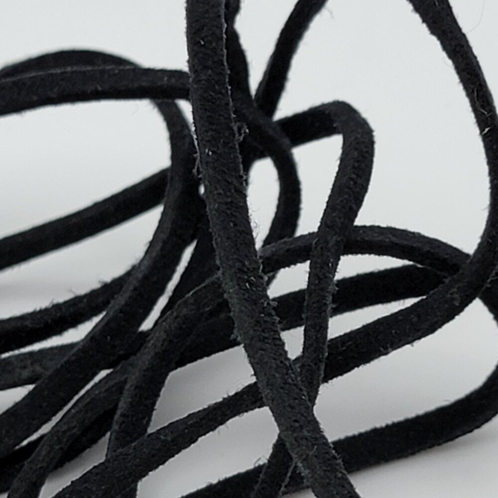 Vanessa Mooney Bolo Tassel Lariat Necklace Black Soft Leather Gold Plated New - Picture 5 of 6